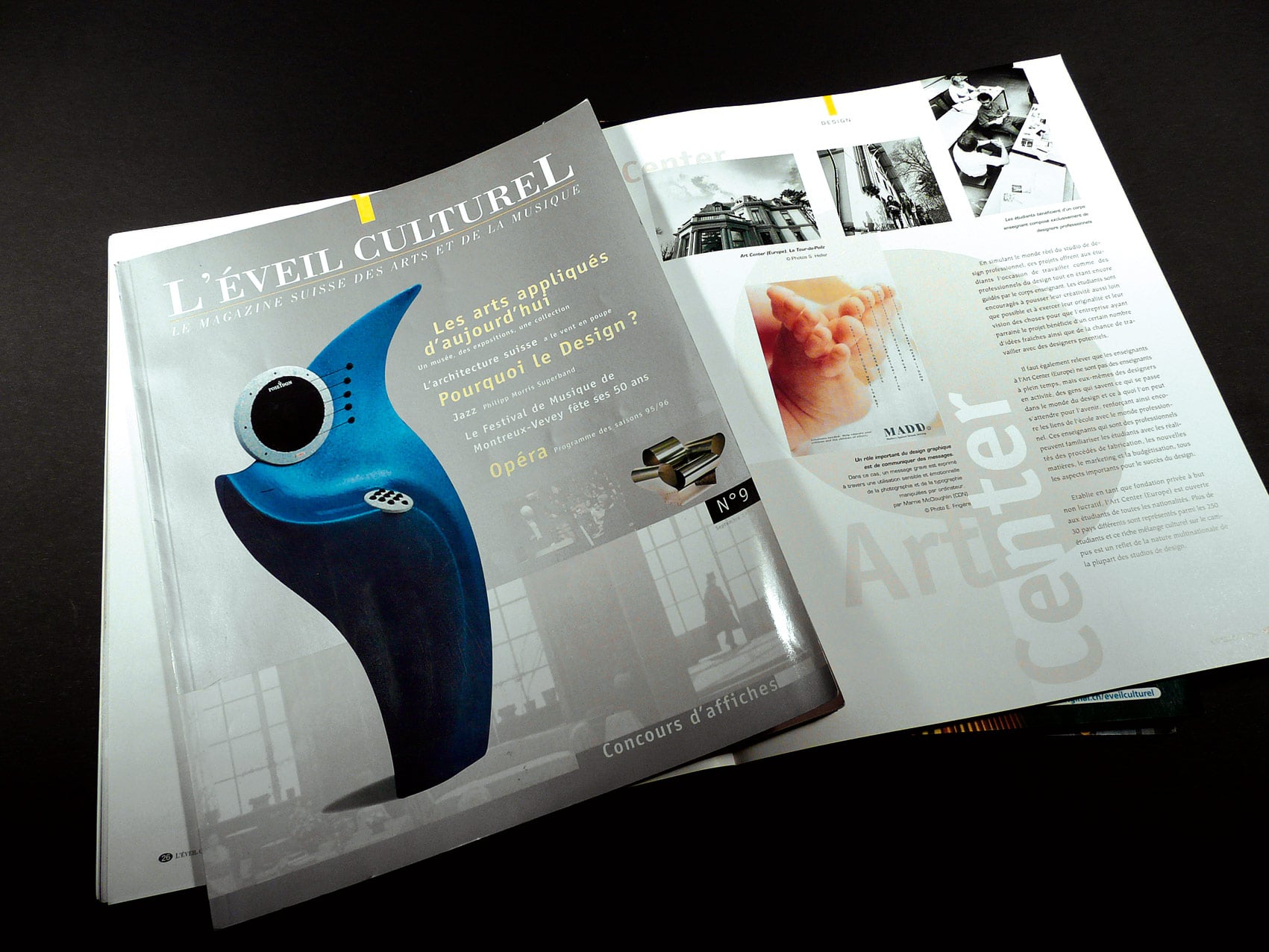 Magazine L'Éveil Culturel, direction artistique et mise en pages © Haymoz design, graphiste Lausanne