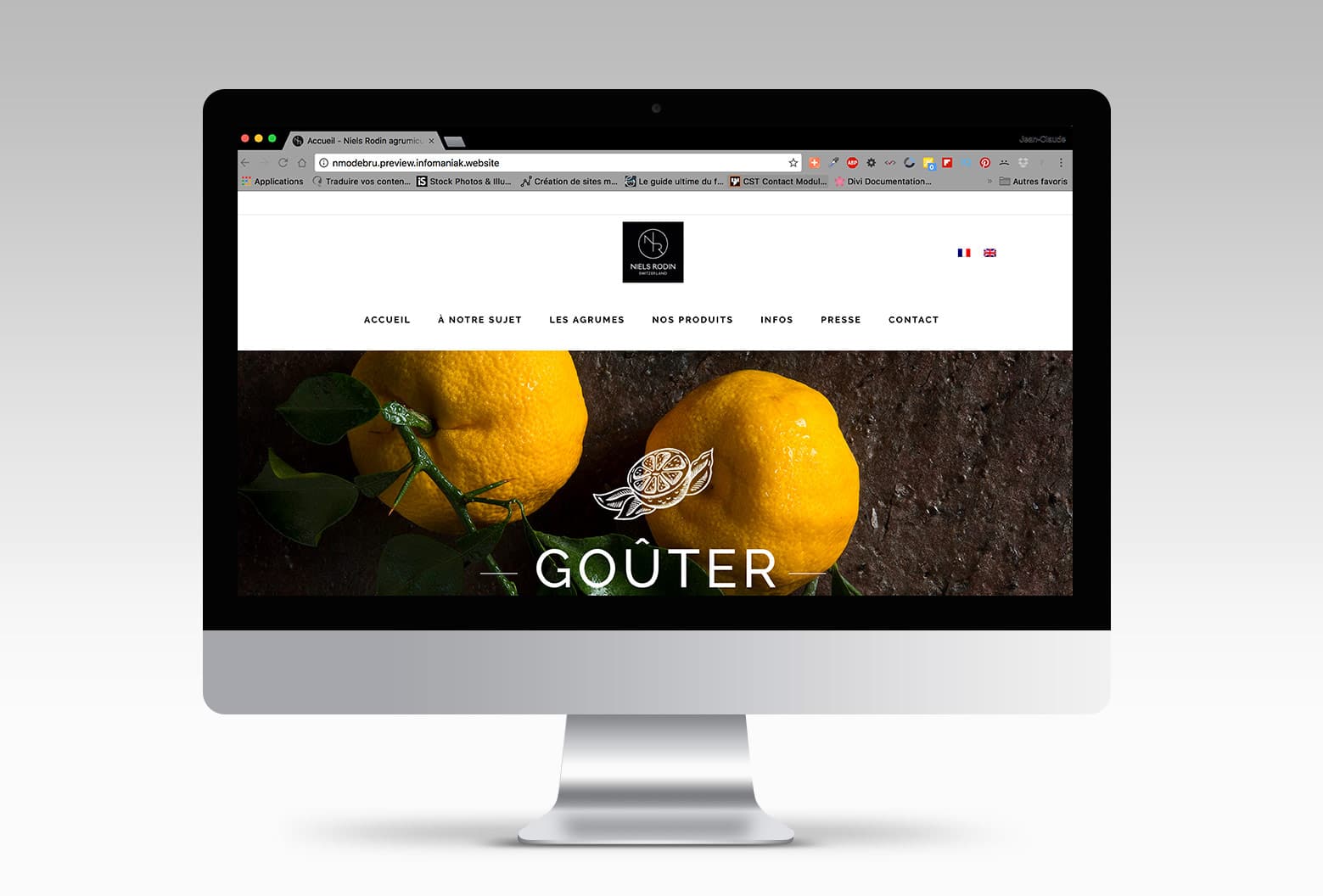 Site internet de NIels Rodin, agrumiculteur suisse