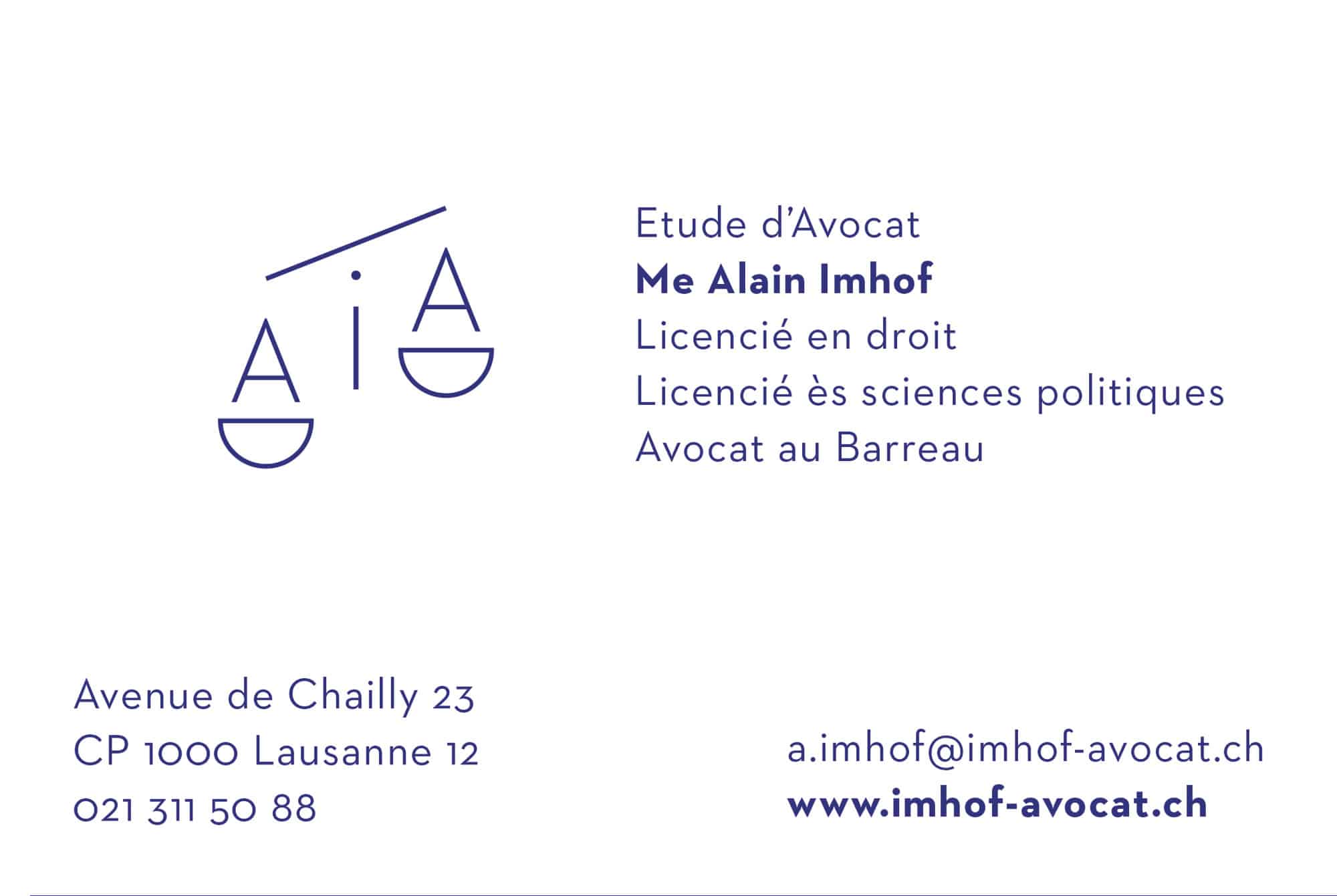 Alain Imhof Avocat Lausanne