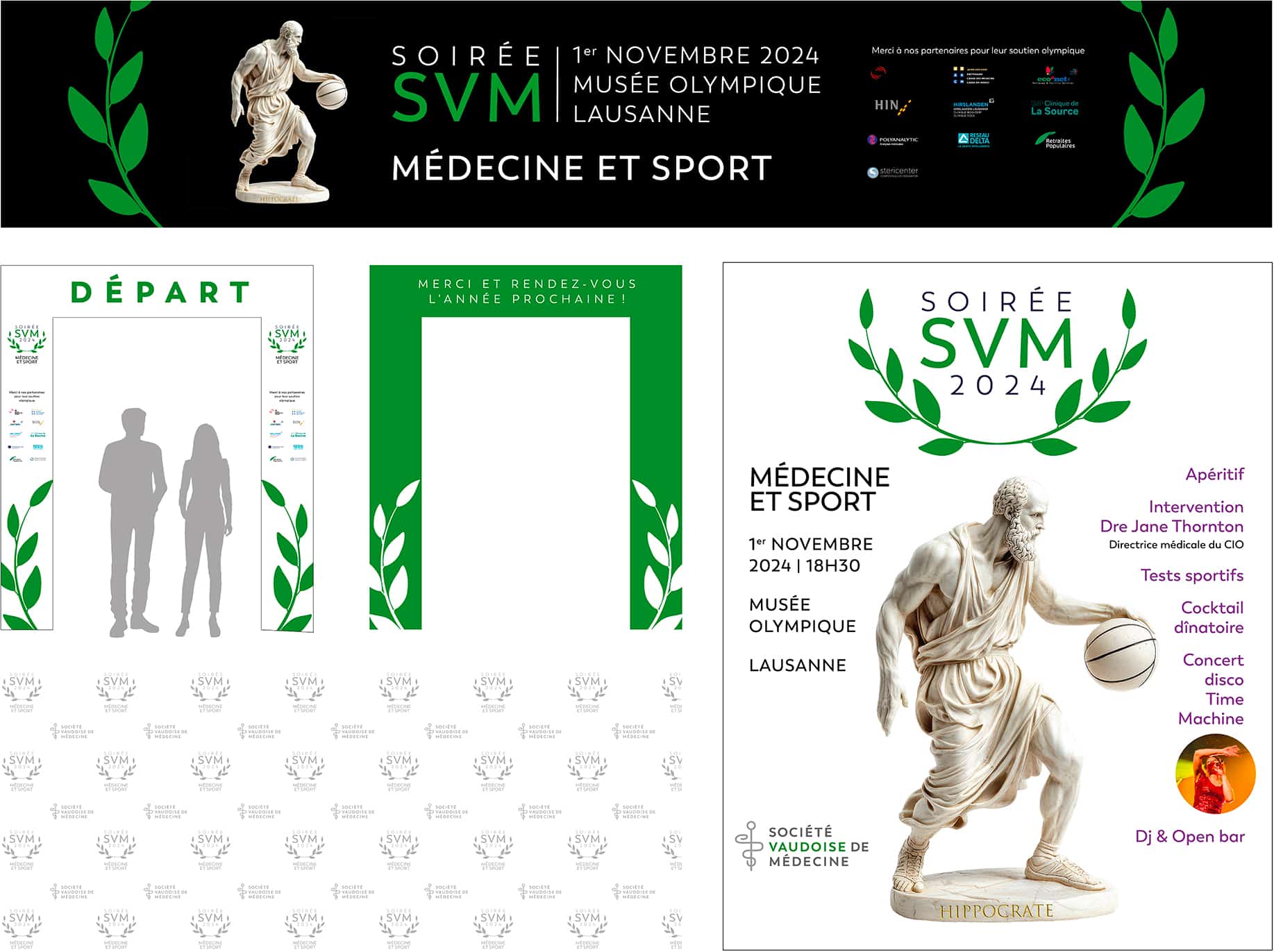 Design événement. Soirée de la SVM (Société vaudoise de médecine)