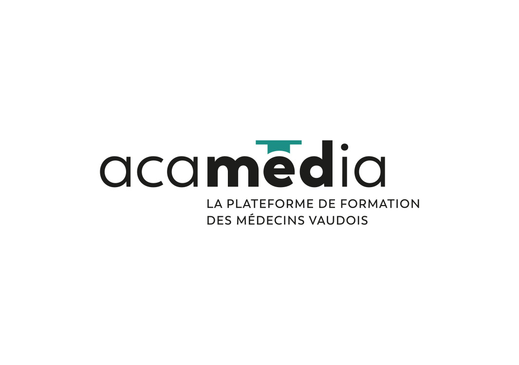 Branding et identité visuelle d'Acamedia, plateforme  de formation en ligne des médecins vaudois